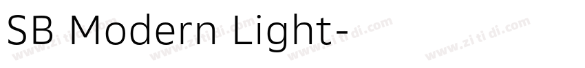 SB Modern Light字体转换 SB Modern Light字体转换